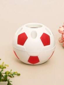 1 pièce Porte-crayon et porte-brosse à dents de forme de football. Présentoir de bureau pour la décoration de la maison. Cadeau pour les étudiants, rentrée scolaire