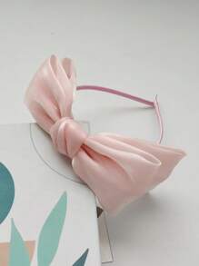 1/5pcs Double Layer Oversized Bow Headband, Elegant Lady Style Solid Color Simple Versatile Headpiece For Street, Gathering, Party ,Gifts ,Hair Hoop Hairband For Women Hair Accessories Head Accessories - Multicolor - View 15