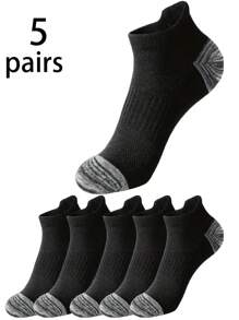 5 双男士中筒袜，高弹柔软透气休闲袜，适合男女日常穿着，简约舒适的中筒袜，时尚短袜 - 彩色 - 查看 20