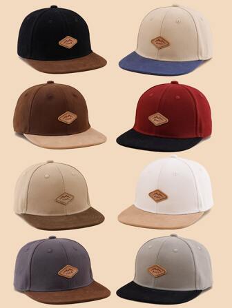 1件男童2-8岁多色防晒遮阳帽带撞色街舞嘻哈棒球帽太阳帽适合夏季儿童外出游玩遮阳帽