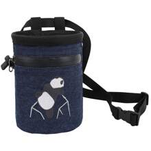 Rock Climbing Panda Compact Chalk Bag With Adjustable Belt - Denim Blue - View 2