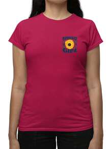 Camiseta de mujer con estampado "Cada día es un regalo"