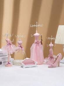 1pc Creative High-Heeled Shoe Shaped Jewelry Organizer And Ring Holder Box,Gift For Valentine's Day Back To School