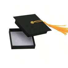 1pc Graduation Cap Gift Box,Graduation Gift Box DIY Grad Cap BoxGraduation Jewelry Box With Yellow Tassel For Congrats Graduation Party Graduation Party Favors Decor Party Supplies