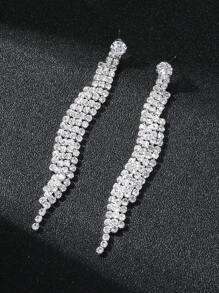 Glamoureuze schattige CZ-kristallen oorbellen Stud Dance Club Party Afstudeersieraden 1 paar