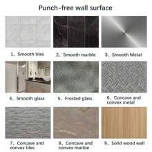 Bathroom Wall-Mounted Punch-Free Toilet Shower Washroom Washbasin Wall Storage Shelf Bathroom Storage Rack