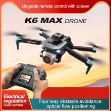 K6 MAX 无人机 720P 双摄像头无人机玩具，多功能迷你航拍无人机，带遥控器和大屏幕，适合初学者、成人、生日派对、圣诞节、万圣节、节日礼物