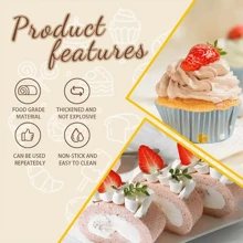 10pcs Cake Decorating Tool Kit, Includes Piping Bags And 304 Stainless Steel Icing Tips, Cleaning Brush, Turntable, Suitable For DIY Cake Making, Cookie Baking, Baking Tools, Kitchen Accessories - Multicolor - View 7