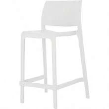 Lagoon Sensilla Counter Stool 7211-C, Marca, Taburete de Cocina 65cm Inyectado en Polipropileno, Fibra de Vidrio y Protección UV, Apilable, 2 Piezas (Gris Oscuro) - Blanco - Ver 4