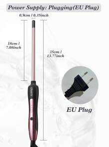 CRASTS 9mm Diameter Hair Curler,Heating Fast, Two Temperature Settings , Easily And Quickly Make Hairstyles,Home Use,Hair Care Gift HC-037