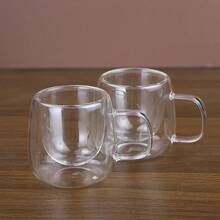 80ml/2.7oz Double-Layer Glass Coffee/Tea Cup With Handle, 1/2/4pcs Transparent Double Wall Glass Cup Set, For Cappuccino, Latte, Milk, Tea, Cold & Hot Beverages, Housewarming Wedding Gift - 80ml/2.7oz - Xem 3