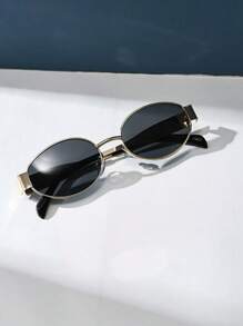 2 副复古椭圆形金属太阳镜，经典款式，适合户外旅行海滩度假休闲装，防紫外线驾驶眼镜，适合夏季时尚遮阳优雅装扮，家庭出游旅行度假，适合夏季海滩度假、户外、旅行