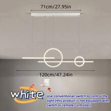 现代 LED 水晶吊灯，三色变色照明 - 金色点缀，适用于餐厅、酒吧和卧室天花板装饰 - 易于安装，无需遥控器 - 彩色 - 查看 13