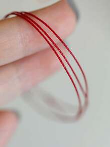 BALMORA 1条925纯银复古简约优雅红色绳项链，适合女性日常佩戴，可作为友谊饰品或礼物。 - 金色 - 查看 5