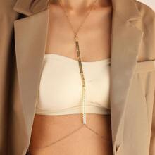1 Pc Golden Color Ball Chain Sexy Bikini Body Chain Waist Chain Body Jewelry For Summer - Gold - View 4