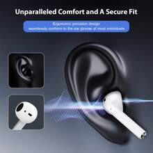Auriculares de traducción de idioma IA, dispositivo de traducción Bluetooth con 144 idiomas y acentos, 8 idiomas de traducción sin conexión, auriculares traductores bidireccionales para aprendizaje de idiomas/viajes/negocios compatibles con iPhone, iPad, portátiles, para usuarios de iOS y Android, regalos para familiares, amigos, madres, niños, cumpleaños, primavera, verano, novios, novias, estuche de carga con pantalla LED, auriculares inalámbricos, pequeños y portátiles, auriculares inalámbricos intrauriculares, mini auriculares con estuche de carga - Blanco - Ver 4