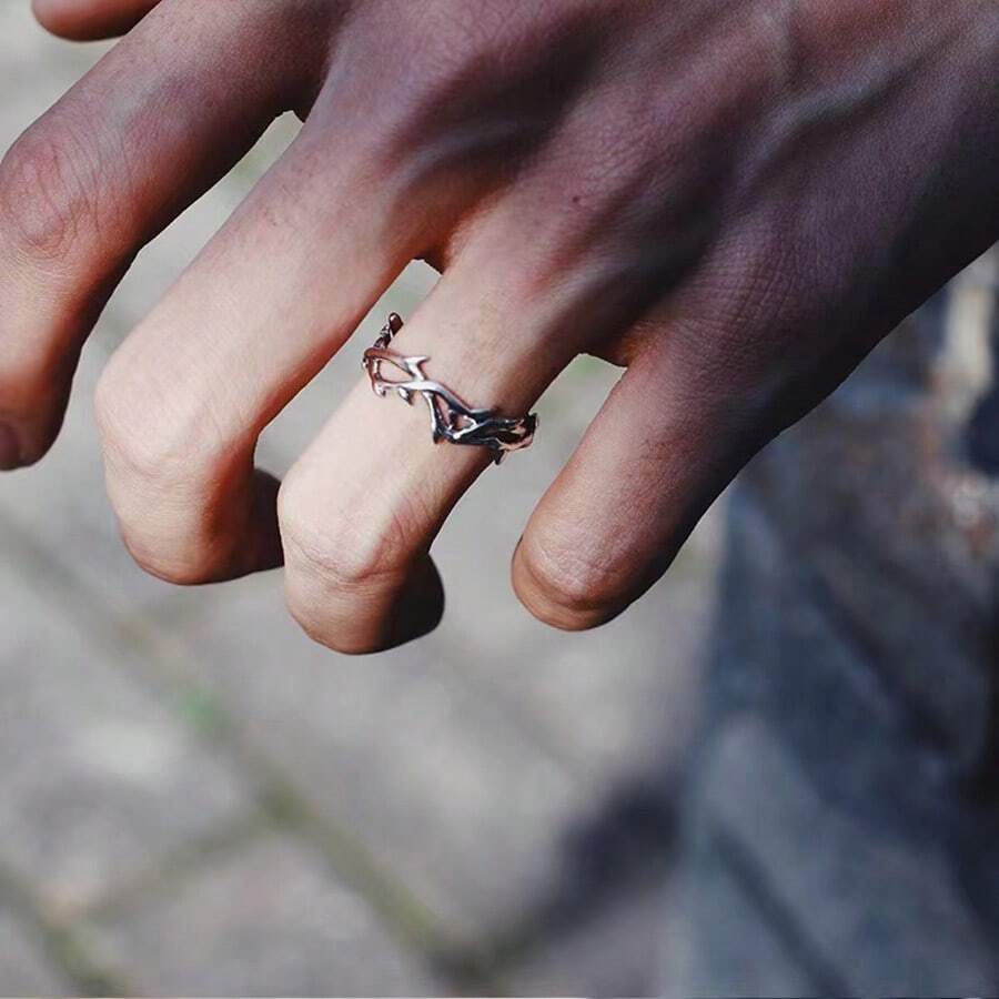 1pc Vintage Fashion Open Ring, Unique Personalized Midi Ring, Unisex Design