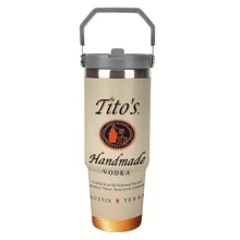 1 Pc 30oz Pepper Printed Stainless Steel Insulated Cup, Large Capacity, Portable Water Cup With Handle, Car Cup, Non Slip, Leak Proof, Specially Prepared As A Gift For Family And Friends, Suitable For Office, Fitness, And Family Leisure Back To School