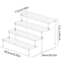 1pc Acrylic Display Rack, Multi-Layer Stepped Display Rack, Home Storage Display Rack For Jewelry, Cosmetics, Cakes, Perfumes, Suitable For Room & Home Decor