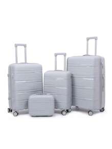 6pcs Set PP Zipper Fashion Travel Trolley Suitcase Unique Highly-Rated Luggage With Spinner Wheels + Travel Bag, Suitable For Teens, Casual Outdoor, Athletic, Vacation, Travel, Graduation Gifts, Birthday Outfit Accessories