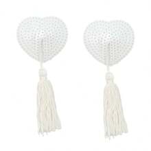 1 对心形闪光流苏乳贴，性感内衣配件，隐形防滑，Rave - 彩色 - 查看 11