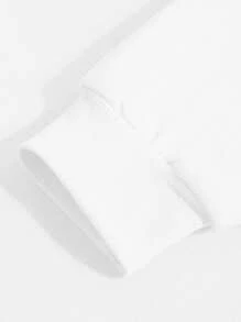 Personalised slogans,men's casual sports jersey, containing cotton, autumn and winter versatile, cold weather clothing, padded soft and comfortable,oversized,unisex, streetwear, layering - 白色 - 查看 5