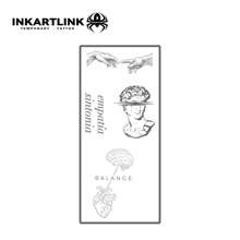 INKARTLINK INKARTLINK 8*18cm 1pc Herbal Juice Temporary Tattoo, Heart Letter Fate Magic Tattoo, 15 Days Tattoo, Semi-Permanent Tattoo, Realistic Fake Tattoo, Lasting 1-2 Weeks