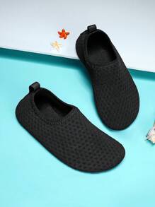 Kinder/Mädchen Frühling & Sommer schnelltrocknende Wasserschuhe, atmungsaktiv weicher Slip-On Innen- und Außenschuhe, geeignet für Gym, Strand, Yoga, Kleinkind rutschfeste Sohle - Schwarz - Übersicht 1