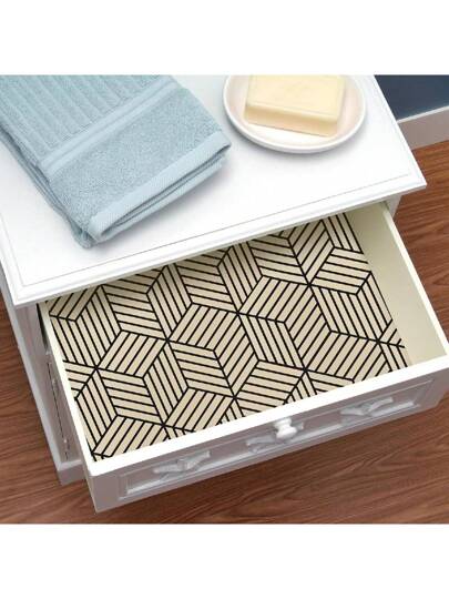 Roll Self Adhesive Home Wallpaper, Geometric Rectangular Contact Paper, Peel Stick, Waterproof Removable Living Room Kitchen Bedroom Dormitory Furniture Refurbishment Fall Aesthetic Wallpaper Wand Bathroom ation Stuff Ho Art Paper Stickers Sticker view 6