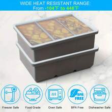 2 Pieces Easy-Release Silicone Ice Cube Tray With Lid - Flexible, Reusable Large Ice Cube Mold For Refrigerator, 1 Cup For Soups, Stews, Sauces - Dishwasher Safe, Perfect For Christmas, Halloween, Easter, Thanksgiving