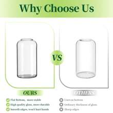 FIRE KIRIN FIRE KIRIN Clear Small Flower Vases, Handmade Modern Decorative Bud Vases For Flowers, Wedding Centerpiece, Dining Table Decoration Gifts Birthday Graduation