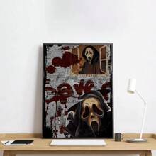 1 pièce Affiche murale sans cadre, S-Crier H-Film d'horreur Crier Affiche Art HD, Coller au mur, Imperméable, Décoration de maison, Salon, Chambre, Bar, Esthétique, Pop, Cadre en option