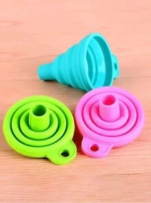 3件套漏斗套装 - 迷你漏斗，硅胶可折叠漏斗，适用于水、液体和油，厨房小工具配件，公寓和宿舍必备品，返校用品 - 彩色 - 查看 5