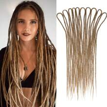 10 Strands 24 Inch Double Ended Synthetic Dreadlock Extensions - Straight Fake Dreads In Dark Purple 10 Strands/Pack Easy To Style & Reusable Lightweight & -Free Dreads Extensions - Multicolor - View 12