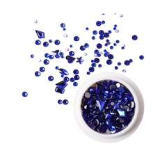 6 PCS/Set Colorful Rhinestone FlatBack Multi Shapes Nail Rhinestones Crystals Glass Gems For Nail Art DIY Decoration