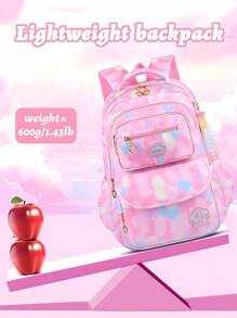 3 Pieces/Set Girls School Backpack With Lunch Bag And Pencil Case, Outdoor Travel Bag, Large Capacity Lightweight Student Schoolbag, Back To School Essential, Suitable For Teenage Girls Students At School And Daily Use