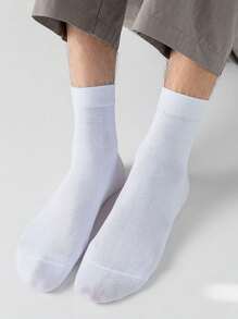 Paquete de calcetines de tripulación neutros de 5 tonos para hombres (1/5/10/15/20 pares) - Calcetines elásticos para el tobillo en gris oscuro/azul marino/negro/blanco/carbón con un ajuste transpirable y elástico para la oficina, el gimnasio, artículos de viaje esenciales
