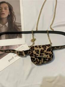 Fashionable Women's Waist Bag, Two Ways Of Wearing, Exquisite Leather Waist Bag With Chain And Belt, Exquisite And Versatile, Suitable For Going Out, Traveling, Daily Use, Placing Cosmetics, Mirrors, Tissues, And Also Suitable For Giving To Family, Friends, Birthday Gifts, Holiday Gifts, It Is The Best Mother's Day Gift, Teacher's Day Gift
