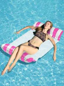 1pc Inflatable Pool Floats Adult Size Water Hammock,Foldable Floats Swimming Pool,Floating Bed For Water Leisure,Pool Rafts Lounge Chairs Floaties Vacation Fun And Rest, Beach Essentials, Beach Accessories