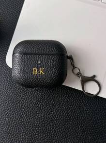 [Personalizzato]Custodia per 1 2 3 4 Pro 2 personalizzata con iniziali personalizzate in oro, in finta pelle di lusso con motivo a buccia di litchi, TPU, con portachiavi, stile elegante, colorato, vintage, carino, essenziale, divertente, personalizzato, unico, ideale come regalo per lui, lei, fidanzato, fidanzata, famiglia, amici, nonni, coppia, per anniversari, compleanni