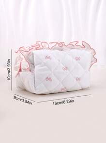 1 件蕾丝蝴蝶结铅笔盒，清新甜美风格大容量铅笔盒，铅笔盒卡哇伊文具，送朋友的返校礼物铅笔盒 - 彩色 - 查看 8