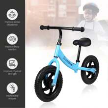 12" Balance Bike Carbon Steel Frame No Pedal Walking Balance Bike Training Bicycle For Kids And Toddlers 2- To 6 Years Old