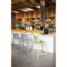 Lagoon Sensilla Counter Stool 7211-C, Marca, Taburete de Cocina 65cm Inyectado en Polipropileno, Fibra de Vidrio y Protección UV, Apilable, 2 Piezas (Gris Oscuro) - Blanco - Ver 9