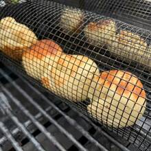 2 pezzi Set per barbecue, set per barbecue in acciaio inossidabile, Cestello per barbecue portatile da esterno, Griglia per braciere rotonda in acciaio inossidabile portatile, Accessorio per grill multifunzione da campeggio, Cestello per barbecue da esterno