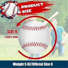 Official Size 9-Inch 5OZ Luminous Baseball PU Leather Material Can Emit Light, Suitable For Day And Night Games, As Well As Training Gifts For Fans, Games, And Weight Bars