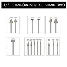 50pcs Diamond Burs Set, Diamond Coated Carving Tools, 1/8" (3mm) For Rotary Tool, Suitable For Polishing Ceramic, Glass, Jewelry, Metal, Stone
