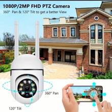 1 Or 2 Pcs 1080P HD Security Half-Ball Camera, Wireless WiFi Connection, Auto Tracking, Two-Way Audio, Wide Angle Night Vision, SD Card & Cloud Storage, Indoor/Outdoor Camera