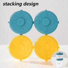 7 piezas/4 piezas/3 piezas Recipientes para almacenamiento de alimentos para bebé, 120ml y 240ml, aptos para microondas y congelador, recipientes de comida reutilizables y herméticos, convenientes para transportar y con diseño apilable que ahorra espacio