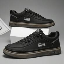 2024 Spring New Business Casual Leather Shoes Fashion Soft Sole Men's Skateboarding Shoes Versatile Walking Sports Shoes