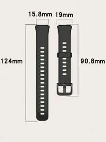 1pc Casual Solid Color Detachable Silicone Smart Band Strap Compatible With Huawei Band 7 - Band 7 - View 4
